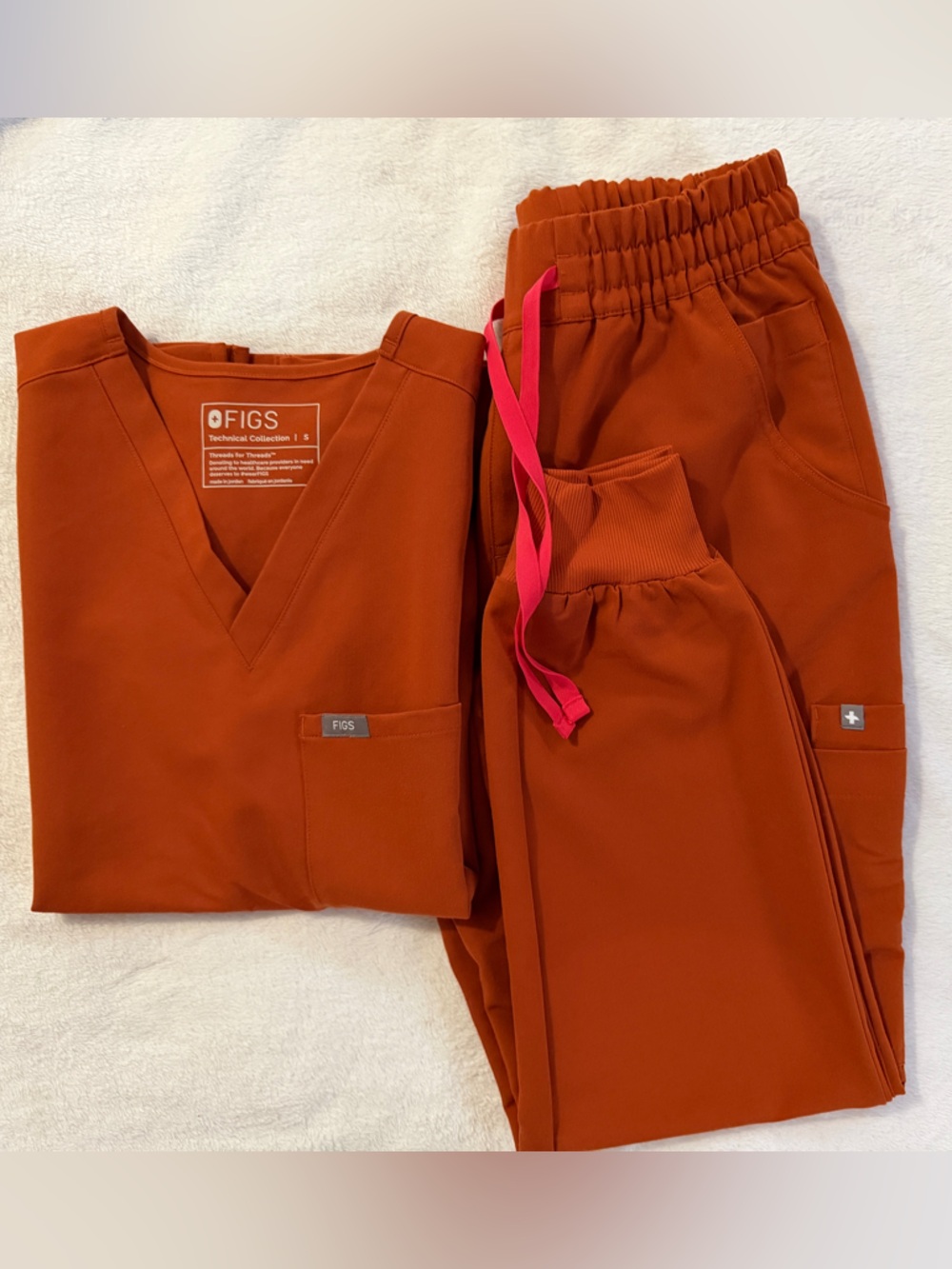 FIGS scrubs set in Dirty Chai